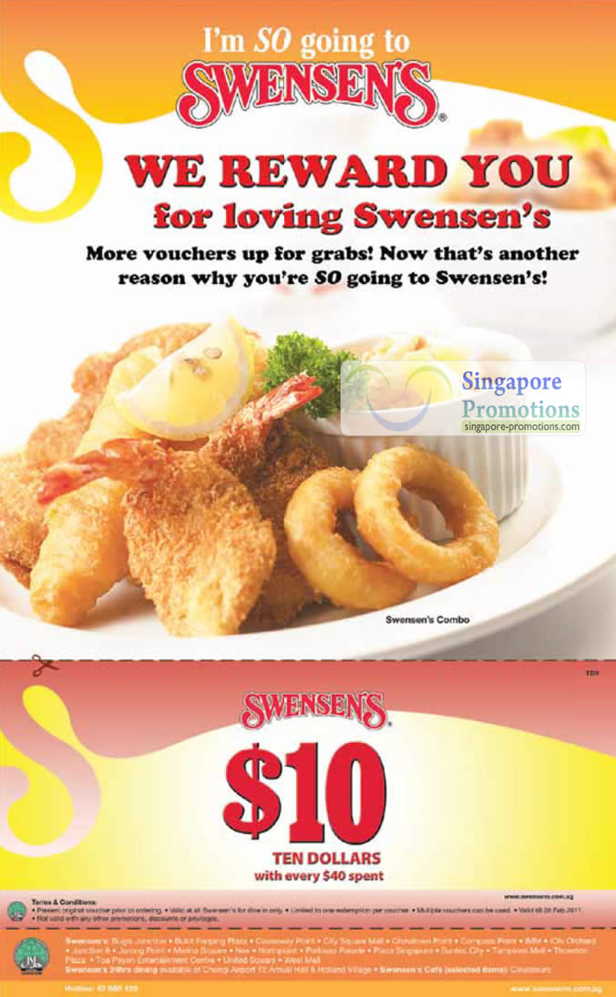 Swensen's Valentine's Day $10 Off Voucher 15 – 28 Feb 2011 Singapore