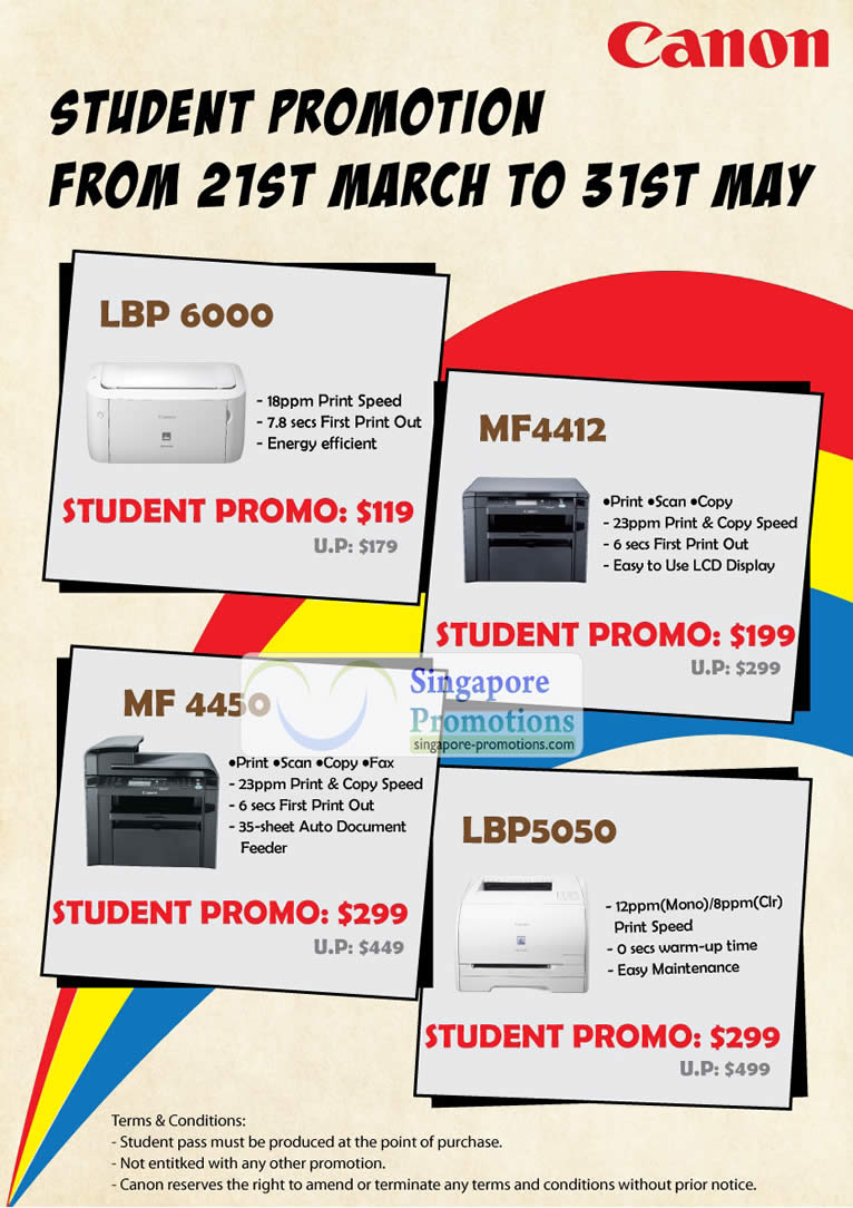 Offers 21 Mar – 31 May 2011 - Canon Laser Printers 21 Mar 2011 ...