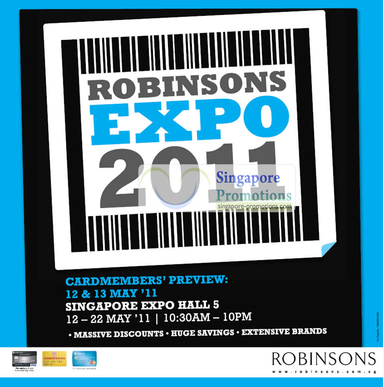 Robinsons Expo 2011 @ Singapore Expo 12 – 22 May 2011 - Robinsons ...
