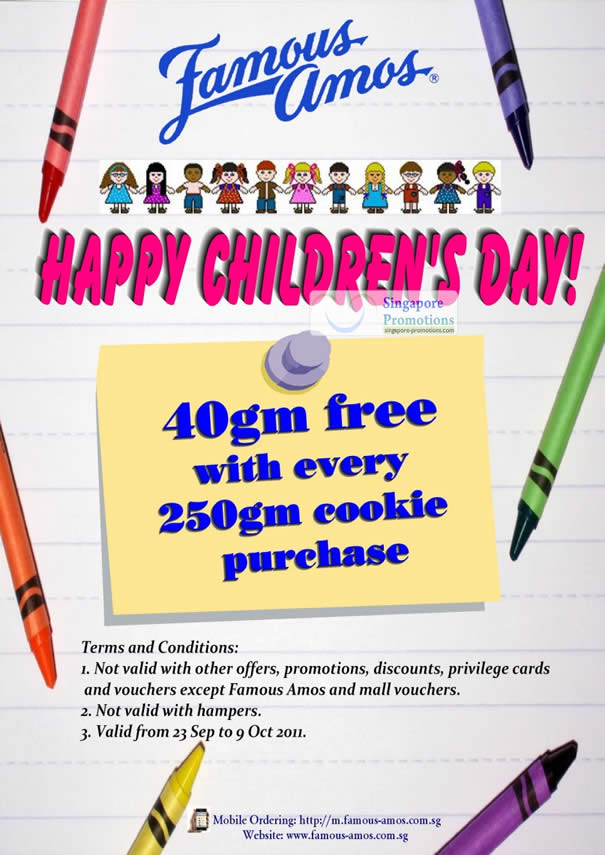 Children's Day Cookies September 2011 Singapore Promotions