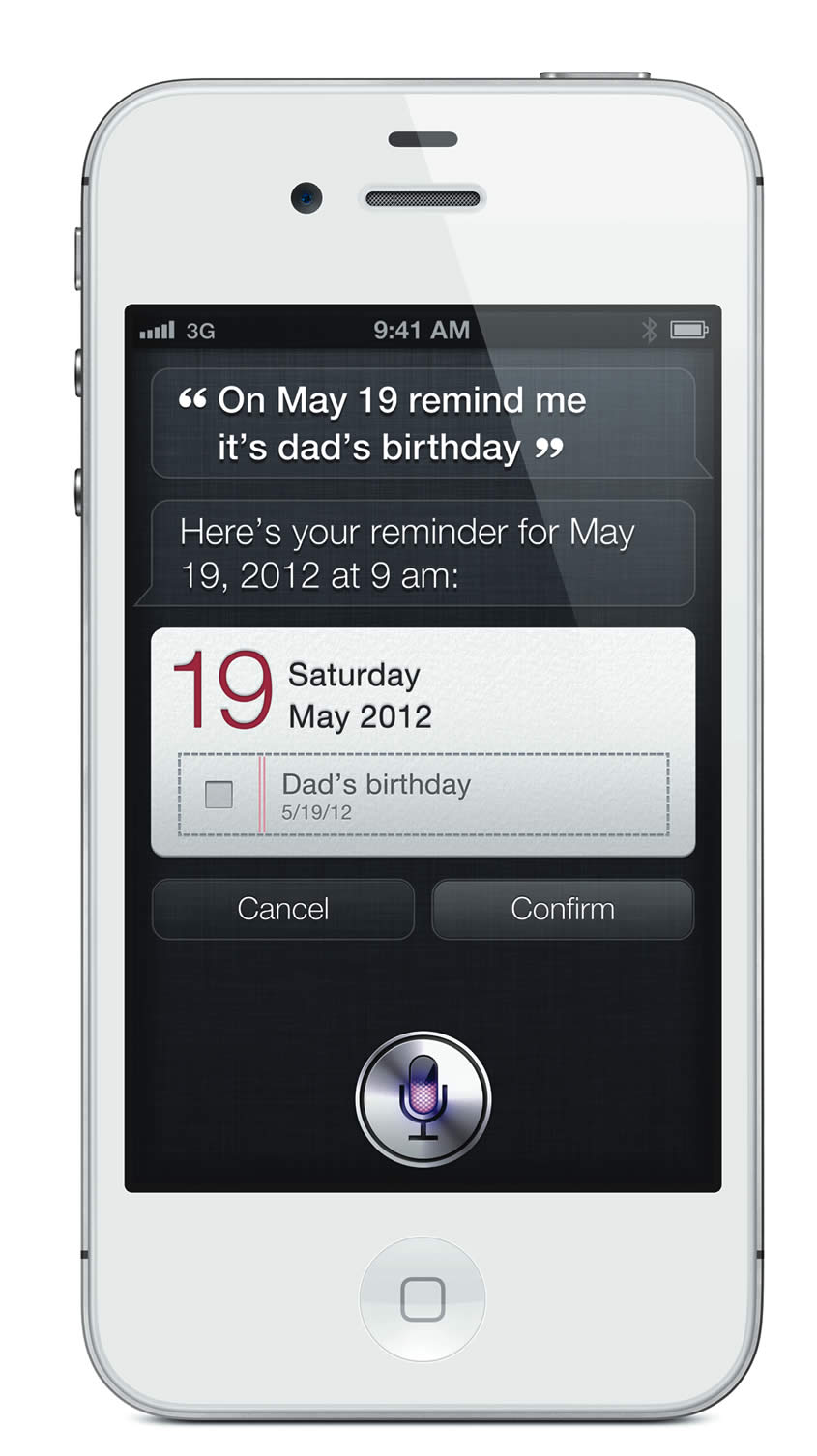 iPhone 4S White Vertical Siri